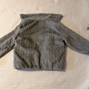 Alfred Dunner Gray Faux Fur Jacket